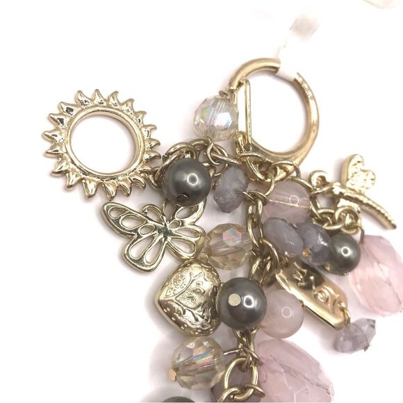 Gold and Pink Charm Keychain - Picture 4 of 6